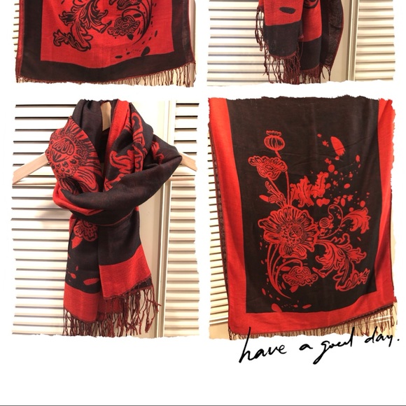 2 x Reversible Cotton Scarves - Picture 2 of 12
